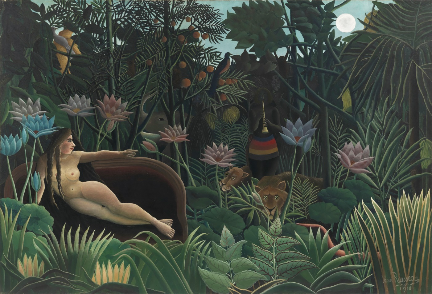 <p>盧梭／夢境／&nbsp;1910&nbsp;年／油彩&nbsp;畫布／204.5&times;298.5&nbsp;公分&nbsp;紐約&nbsp;現代美術館藏</p>
