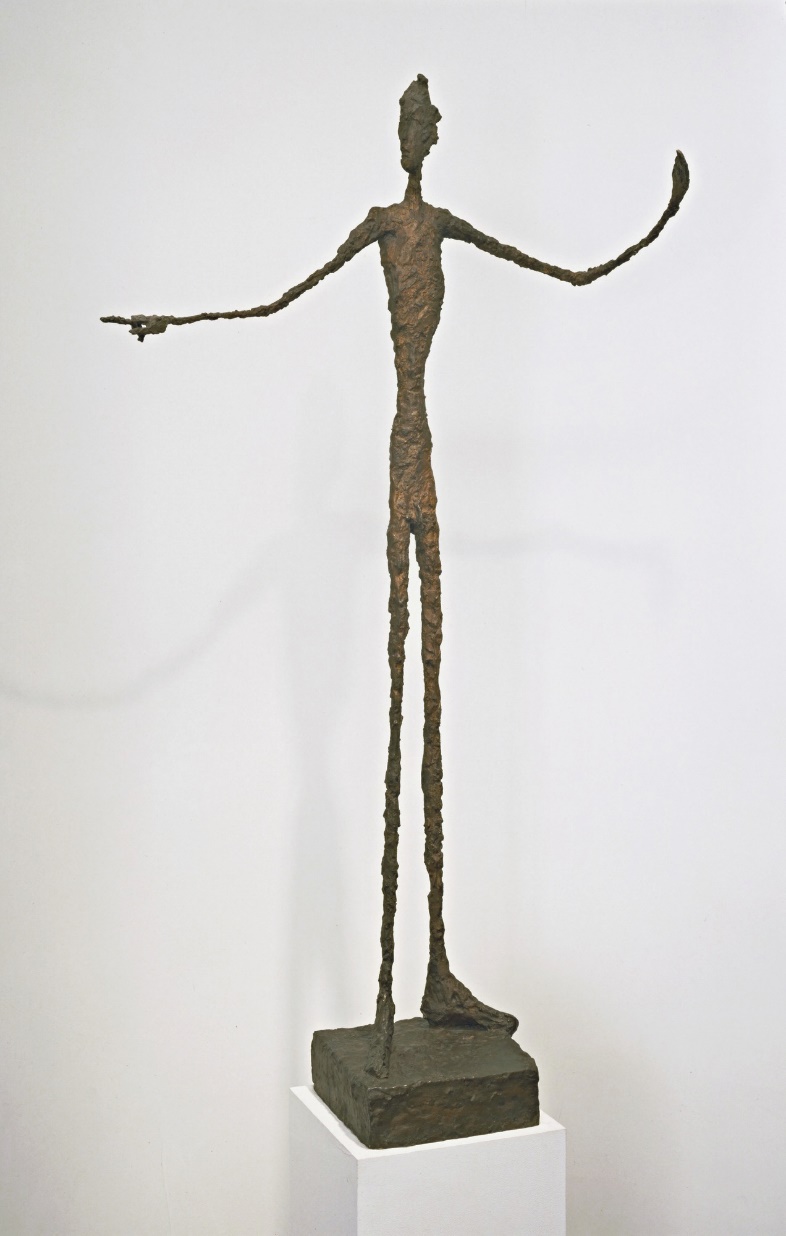 <p>傑克梅第（Alberto&nbsp;Giacometti,&nbsp;1901-1966）／遙指&nbsp;1947&nbsp;年／青銅／高&nbsp;178&nbsp;公分／紐約&nbsp;現代美術館藏&nbsp;</p>
